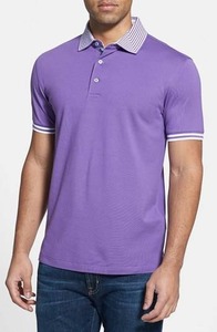 Polo transpirable de tela de algodón de manga corta moderno diseño ajustado perfecto para el verano casual y el uso diario - Product Image 6
