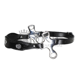 Personnalisable Original Cuir Noir Marron Bitless Cheval Kaupres Hackamore Acier Inoxydable Fantaisie Shanks Produit Équestre - Product Image 3
