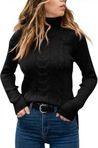 Sweat-shirt à manches longues pour femmes coupe ample design minimaliste haut surdimensionné élégant pour la mode hivernale - Product Image 5