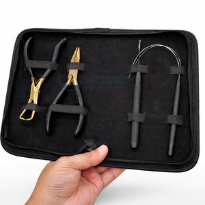 Kit de Herramientas Premium para Extensiones de Cabello, Alicates y Ganchos Chapados en Oro, Herramientas de Calidad Profesional para la Aplicación de Extensiones de Cabello - Product Image 5