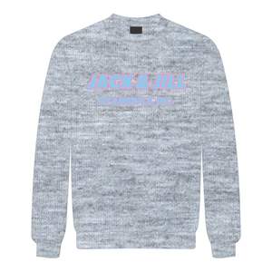 Jack et Jill of America Sweat-shirt ras du cou gris Broderie chenille bleue Vêtements d'organisations civiques et professionnelles noires - Product Image 2