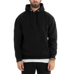 ชุดวอร์มออกกำลังกายแบบสวมหัวสีดำชุดวอร์มผ้าฝ้ายมีฮู้ด100% ออกแบบล่าสุดสำหรับฤดูหนาว - Product Image 2