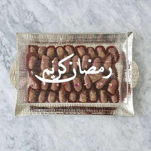 Plateau à chocolat design en aluminium avec finition argentée et trois bols parfaits pour les plateaux de dessert et le service au restaurant - Product Image 3