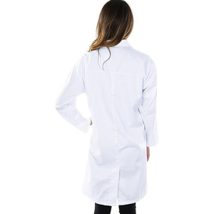 Bata de laboratorio profesional para Unisex, totalmente personalizable, manga larga de algodón, abrigo de médico largo en estilo único con logotipo - Product Image 2