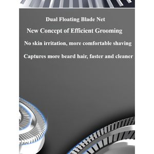 Rasoir rotatif électrique pour hommes, étanche IPX7, utilisation humide/sèche, charge rapide, 2 rasoirs de rechange sans fil avec écran LCD - Product Image 3