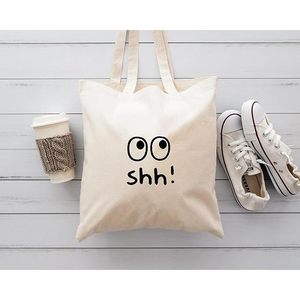 Durable Cotton Tote <b>Bags</b> Ribbon Handles Eco-Friendly Heat Transfer Printed Cartoon Letter Screen Patterns for Daily Use <b>Gifts</b> - Product Image 4