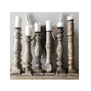 Élégant support de bougie en bois écologique pour la décoration de centre de table de Noël avec une hauteur équilibrée et une finition de surface lisse - Product Image 1