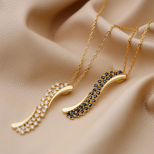 Forme irrégulière Zircon Pierre Charme Pendentif En Gros 925 Bijoux En Argent Sterling - Product Image 5