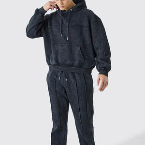 Survêtements en polaire délavée à l'acide imprimés sur mesure Nouveau logo gaufré de qualité Impression de patchs originaux Styles de marque Hiver Taille 6XL - Product Image 2