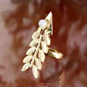 แหวนพลอยมูนสโตนสำหรับสตรีแหวนเงินสเตอร์ลิงทำด้วยมือ925จากผู้ผลิตราคาขายส่ง - Product Image 3