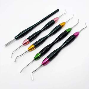 SURTECHS INTERNATIONAL Kit d'outils pour résine composite dentaire, spatules en acier inoxydable, manche de bistouri, poignée ergonomique, manuel, CE - Product Image 2