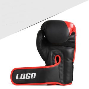 Guantes de Boxeo Profesionales de PU Transpirables, Ligeros y Duraderos con Logotipo Personalizado, Cierre de Velcro para Entrenamiento de Boxeo y Combate en Gimnasio - Product Image 4