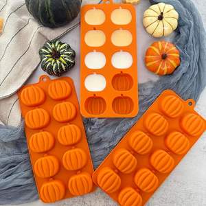 Reusable Pumpkin Chocolate & Ice Cube Molds Fall <b>Silicone</b> Eco-Friendly <b>Baking</b> for Candy Soap Jello Cake & Cupcake - Product Image 3