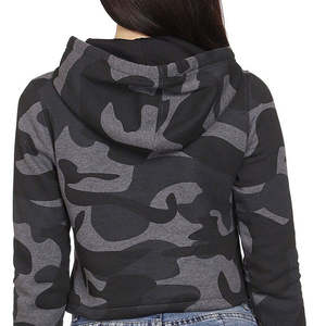 Dernière mode, sweat à capuche court pour femme, hiver, logo personnalisé imprimé sur le devant, streetwear, manches longues, vente en gros d'usine OEM - Product Image 6