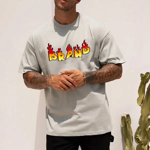 Nouvel arrivage Maillot lourd de haute qualité Logo imprimé personnalisé Épaule surdimensionnée 100% coton T-shirt coupe ample grande taille pour - Product Image 3