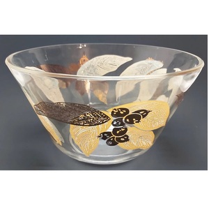 Luxury Printing Design Glass Bowl Washable Glass Serving Bowl for Table <b>Top</b> Decoration Home Kitchen Hotels Restaurants Parties - Product Image 1