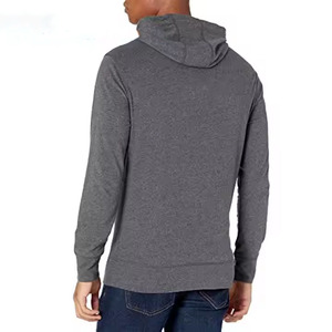 เสื้อฮู้ดสำหรับผู้ชายทรงหลวมสีทึบดีไซน์ใหม่มีแบรนด์ - Product Image 4