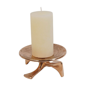 Minimalist Decorative Copper Candle Stand Holder Copper Antique Pack of 3 Set <b>Home</b> Decoration with <b>Sale</b> Product - Product Image 1