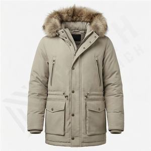 Nouvelle arrivée, parka pour homme à manches longues, veste d'hiver personnalisée en gros, manteau thermique chaud coupe-vent, vêtements d'extérieur tendance - Product Image 1