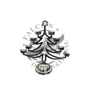 <b>Christmas</b> Decorative Durable Silver Plated Aluminum Elegant Tall Candlestick Holder Customized Sizes Handmade Home Decoration - Product Image 6