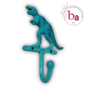 Bleu T Rex Vintage en détresse couleur dinosaure mur manteau et chapeau crochets porte-clés cintre très pas cher prix de gros disponible - Product Image 2