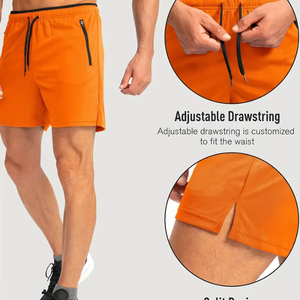 กางเกงขาสั้นเบอร์มิวดาผ้าฝ้ายสำหรับผู้ชายพิมพ์ลายลำลองธรรมดามีกระดุมโลโก้ XS ป้องกันริ้วรอยเป็นมิตรต่อสิ่งแวดล้อมวิ่งออกกำลังกาย - Product Image 4
