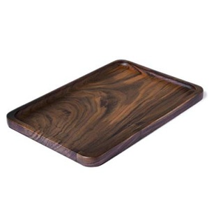 ถาดไม้อะคาเซียสำหรับเสิร์ฟ,ถาดเสิร์ฟชายามบ่ายพร้อมหูจับสำหรับอาหารเช้า - Product Image 3