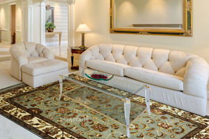 Alfombra Jaipur de seda de lana anudada a mano de la mejor calidad de la India Venta caliente a precio de fábrica para uso en la cocina del baño de la sala de oración - Product Image 2