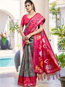 Designer fantaisie Pochampalli Silk Fancy latkan vente en gros de saris en ligne - Product Image 5