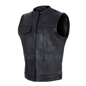 Chaleco de Cuero 100% de buena calidad para hombre, ropa exterior informal a prueba de viento, precio razonable para la temporada de otoño - Product Image 4