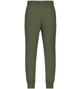 Ropa deportiva informal para hombre, 310 GSM, Expo, pantalones de chándal de terciopelo verde oliva, elástico, doble bolsillo, cordón grueso, luz media, teñido liso - Product Image 5