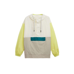 Veste coupe-vent décontractée pour homme de haute qualité 100% - Coupe ajustée - Couleur unie - Col montant - Épaisseur fine contrastée - Product Image 1