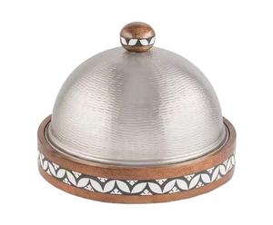 Olla Caliente Árabe de Metal Aislada Antiadherente con Tapa de Acero Inoxidable, Soporte, la Mejor Calidad, Hecha a Mano, Cazuela de Lujo para Mesa, Uso en Bodas - Product Image 3