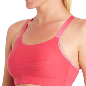 Sujetador deportivo para mujer, fabricante de Pakistán, nuevo diseño, ropa de gimnasio, Spandex/Material de algodón, luz frontal transpirable de secado rápido - Product Image 4