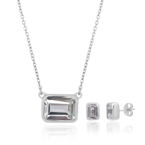 Excellent quality classic 925 <b>sterling</b> <b>silver</b> garnet gemstone pendant <b>stud</b> <b>earring</b> <b>set</b> jewelry supplier - Product Image 6