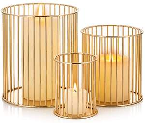 Vente en gros de nouveaux candélabres géométriques de couleur or et de haute qualité centres de table de mariage lanterne en verre - Product Image 2