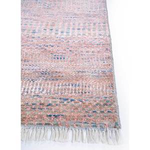 Kairos Hand Knotted Wool & Viscose <b>Rug</b> Pink & Purple Abstract Pattern 9x12 Inches for Living Room Decorations - Product Image 4