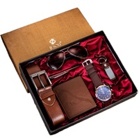 Set Hadiah Bisnis Mewah 2026: Sabuk Pria, Kacamata Hitam, Dompet, Pena Silinder, Jam Tangan, Gantungan Kunci