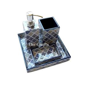 Juego de baño de madera maciza Juego de baño de ocho piezas de diferentes tamaños y formas para uso en el hogar y el baño del hotel - Product Image 4