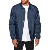 Veste de coach personnalisée multicolore pour hommes en gros / Veste pull-over en toile polyester de haute qualité, tendance hiver, imperméable et coupe-vent