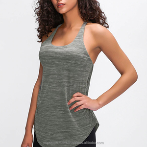 Women's Built-in Bra Sports Vest Tank Top with Removable <b>Pads</b> Tassel & Ribbons | Quick Dry 100% Cotton Athletic Gym Shirt - Product Image 4