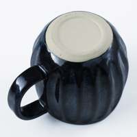 Mug à café en céramique Asayu Japon, bleu marine foncé, fabriqué au Japon, 265g, Made in Japan