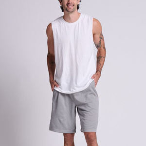 Pantalones cortos de baloncesto para hombre personalizados de alta calidad de algodón de 5 pulgadas con bolsillos personalizados de patrón sólido liso - Product Image 3