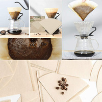 Filtre à café en papier en V 100 % pâte de bois, écologique, pour la préparation du café par infusion (pour-over) - Vente en gros