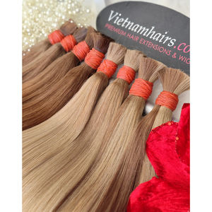 100% Remy trame de cheveux humains cuticules alignées extensions de cheveux vierges nouées à la main 30 pouces bande Style pré-collé fabriqué au Vietnam - Product Image 5