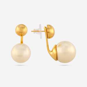 Pendientes de botón clásicos y modernos 193041 con diseño de bola religiosa, de aleación de cobre con circonita, diamante, perla y ámbar, ideales para regalo de fiesta. - Product Image 4