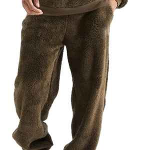 Ensemble de survêtement décontracté pour homme, taille XL, 100% coton, respirant, polaire d'hiver, imprimé uni, facile à porter - Product Image 4