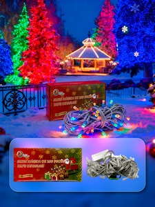 LED serie 100 luci magiche 6.6M bianco caldo multicolore blu fucsia albero di natale decorazione 6 colori IP44 valutato DC 6V Dimmable - Product Image 5