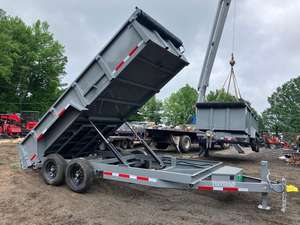 Remolque Volquete de Alta Gama 2024 Más Vendido con Motorreductor 716, 14K GVW, Eje Tándem de 7 Toneladas, Laterales de 2 pies, Hidráulico de Servicio Pesado - Product Image 5