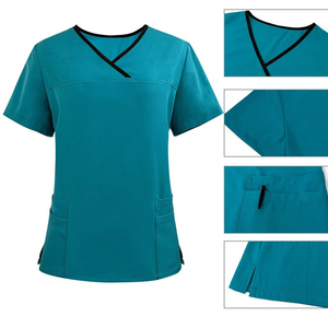 Tenues médicales personnalisées avec logo, 100% coton, unisexe, pour hôpital, infirmières, esthéticiennes, dentistes, salons de beauté, spas - Product Image 2